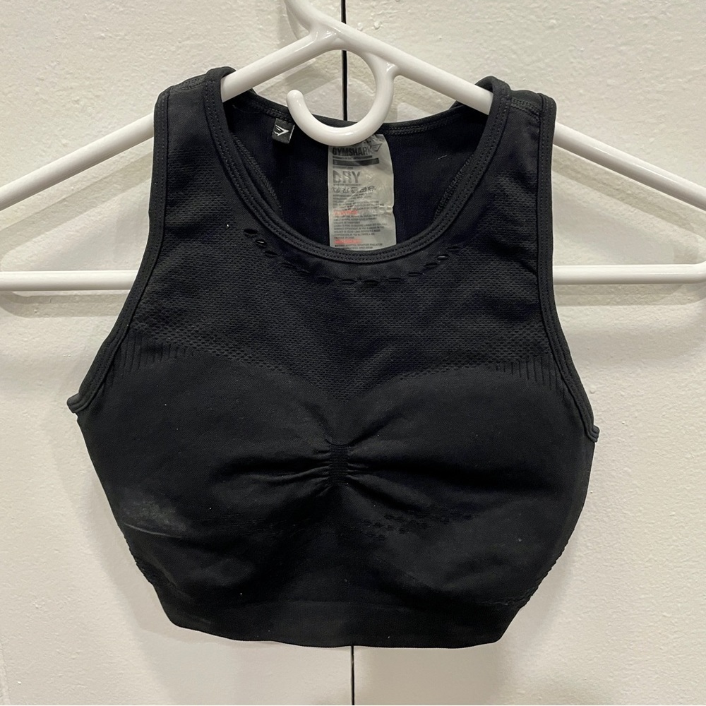 Gymshark Black High Neck Sports Bra